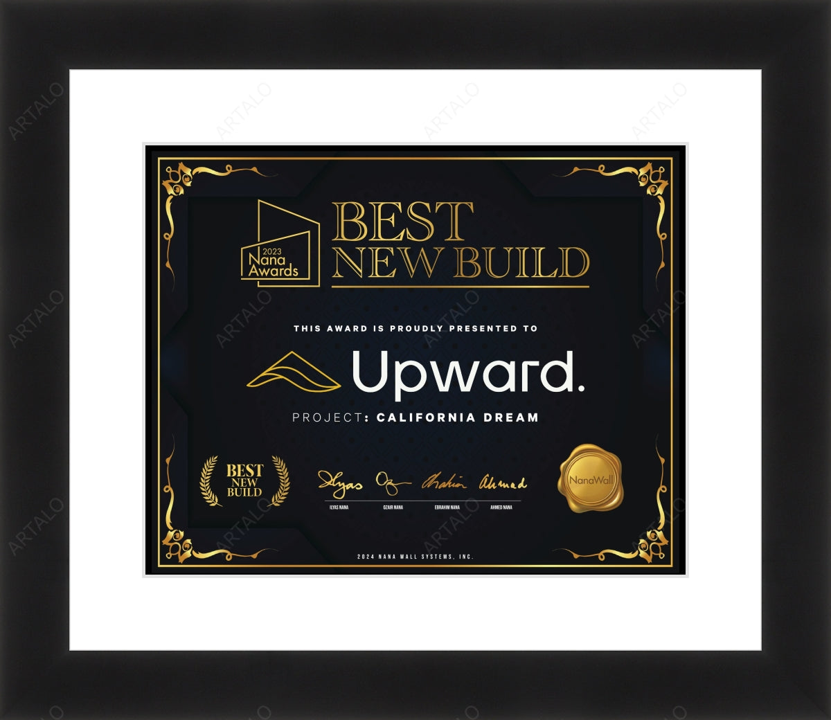 Frame, Mat and Acrylic SimulArt