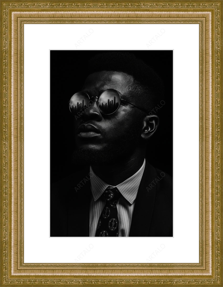 Frame, Mat and Acrylic SimulArt