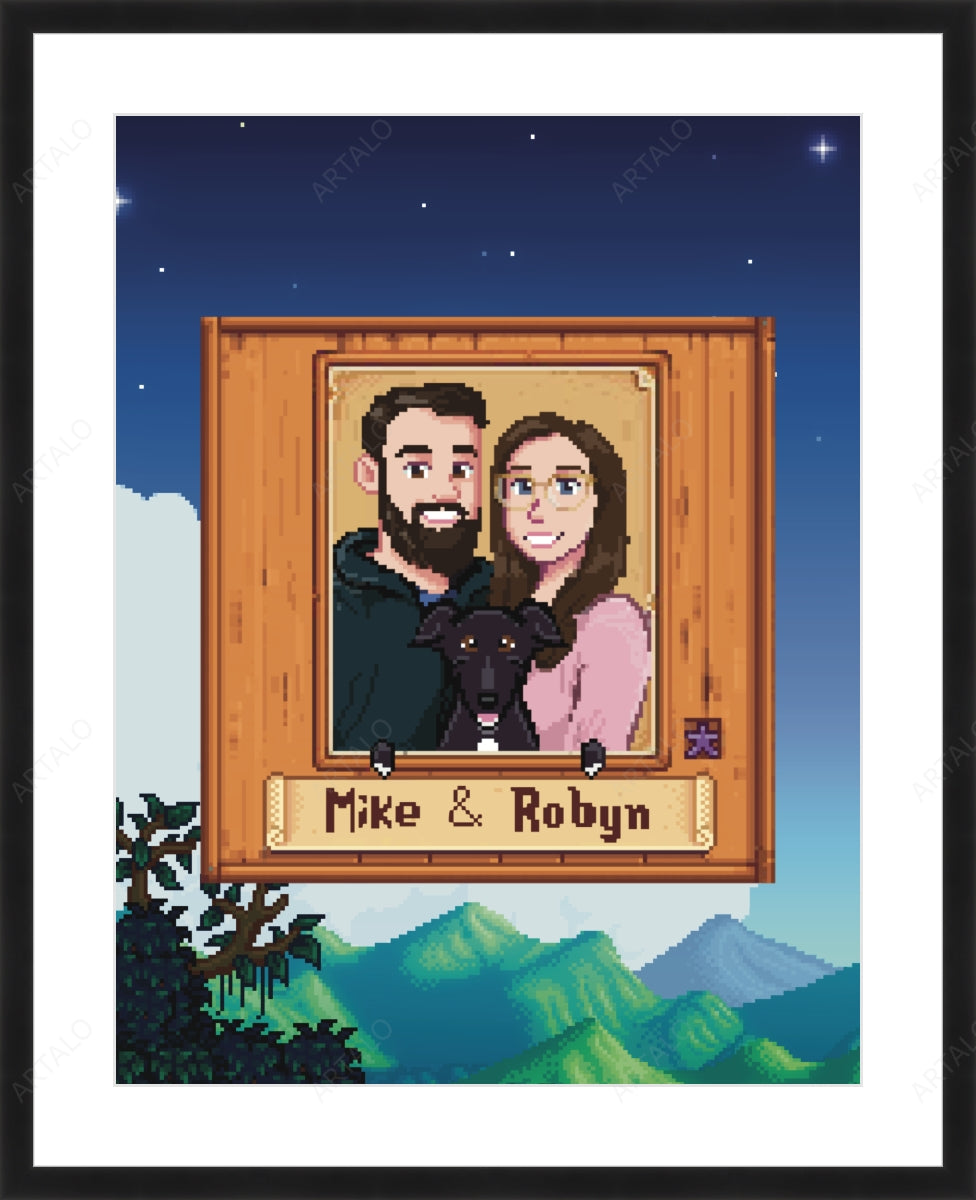 Frame, Mat and Acrylic SimulArt