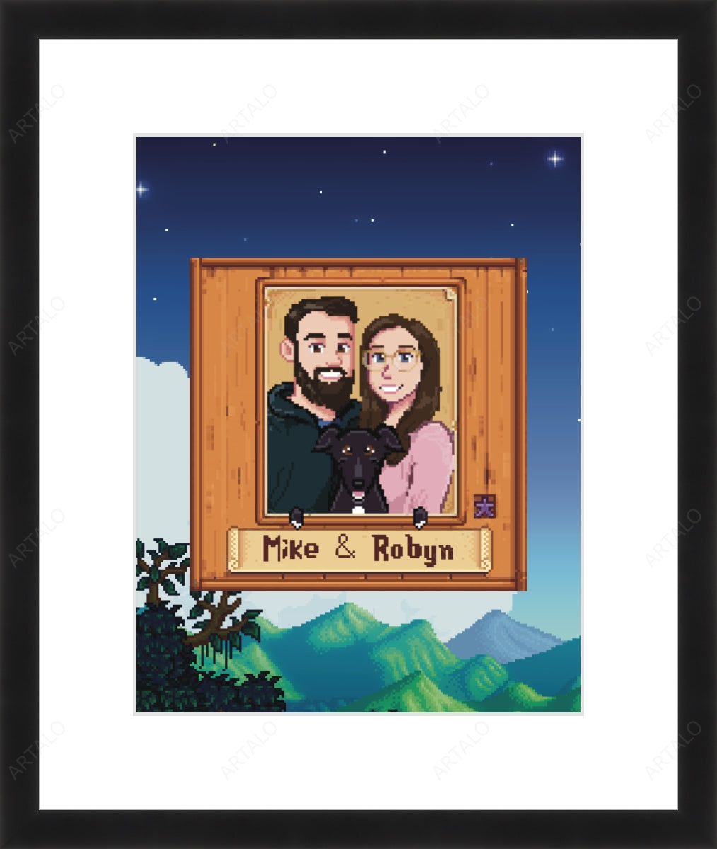 Frame, Mat and Acrylic SimulArt